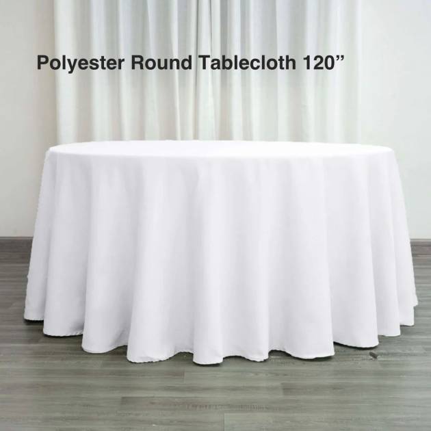 Polyester Round Tablecloth 120""